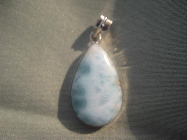 Larimar Pendant(Sterling Silver)calming, cooling the the emotional body, enhanced communication 2654